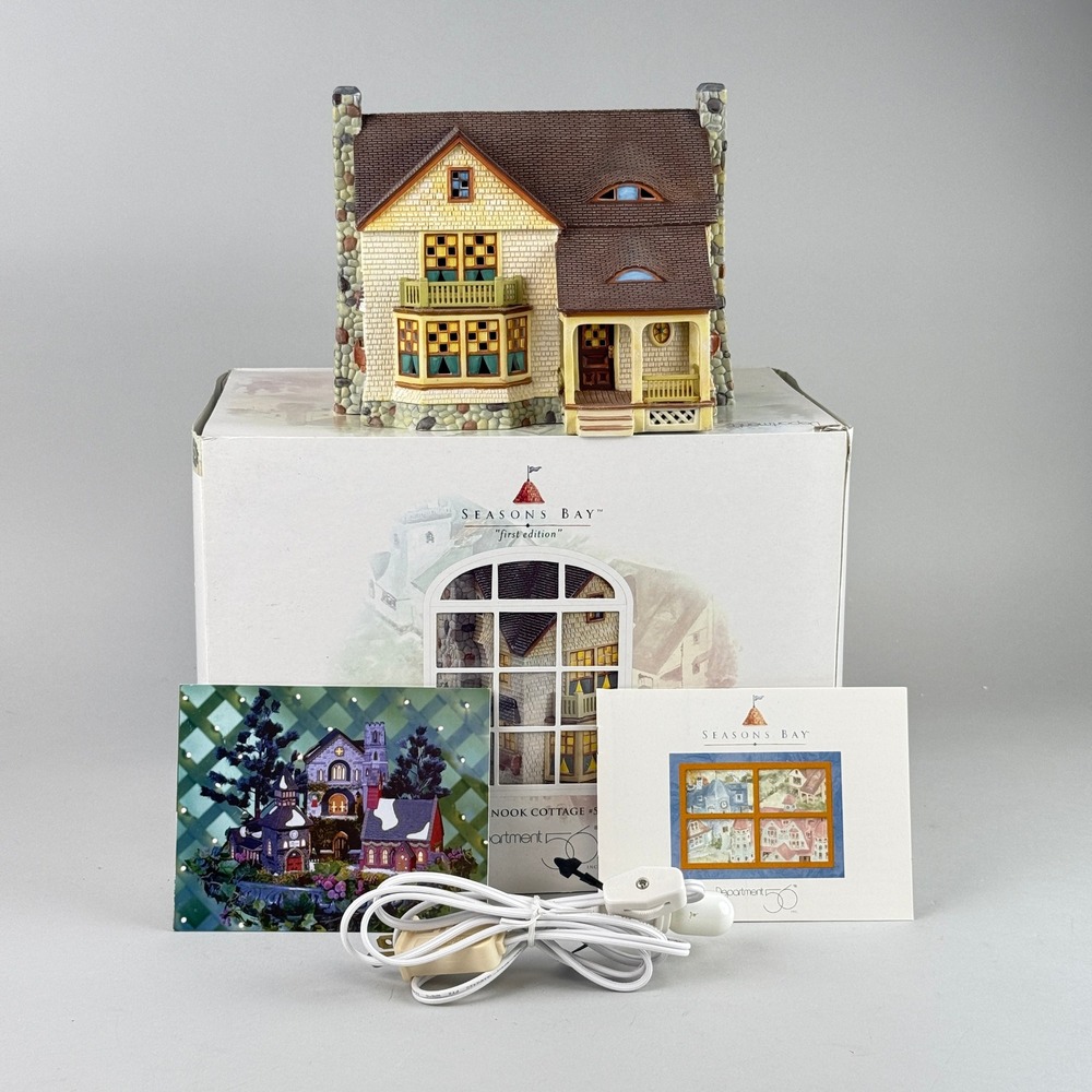 Dept 56 Seasons Bay Inglenook Cottage‎ #5 First Edition Lighted House 53304 1998